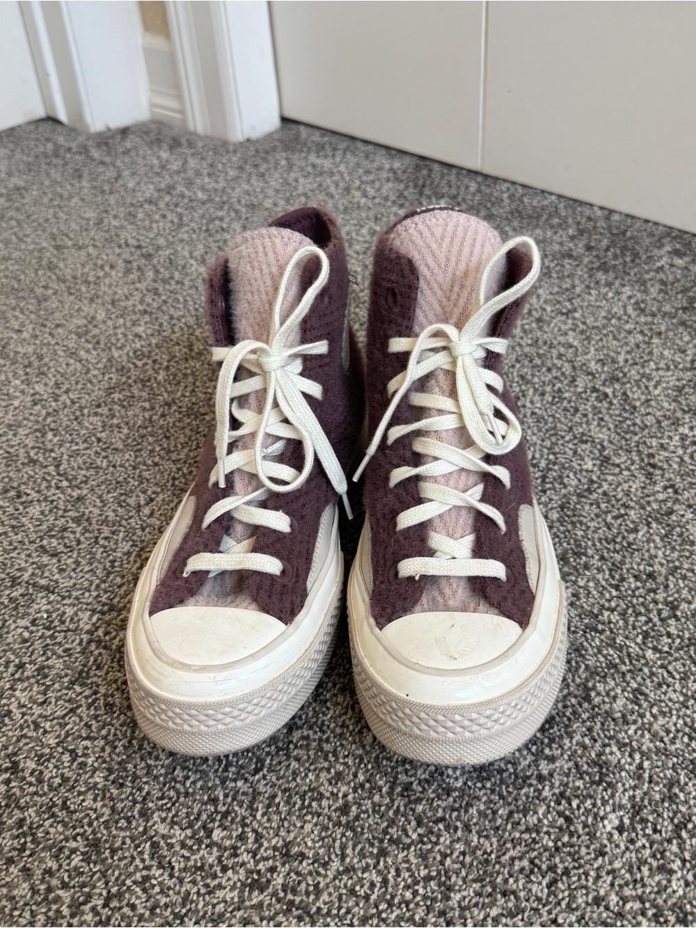 Converse Chuck 70 Cozy Utility Burgundy High Top Womens 8 Mens 6 Fuzzy - Picture 2 of 9